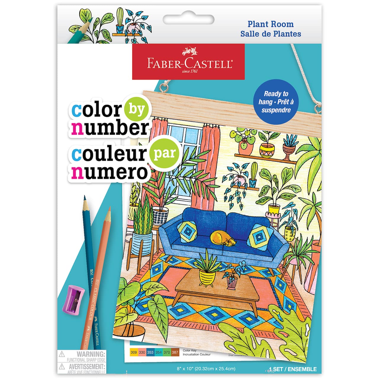 Faber-Castell® Plant Room Colour by Number Wall Art Kit